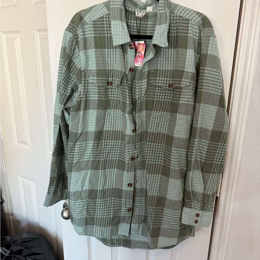 Roxy oversized flannel shirt